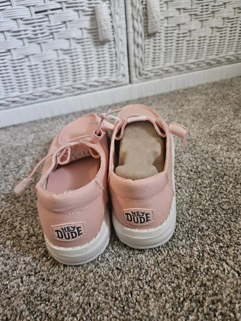 Hey Dude Wally Canvas Slip-On Sneakers in Peach - Picture 4 of 5